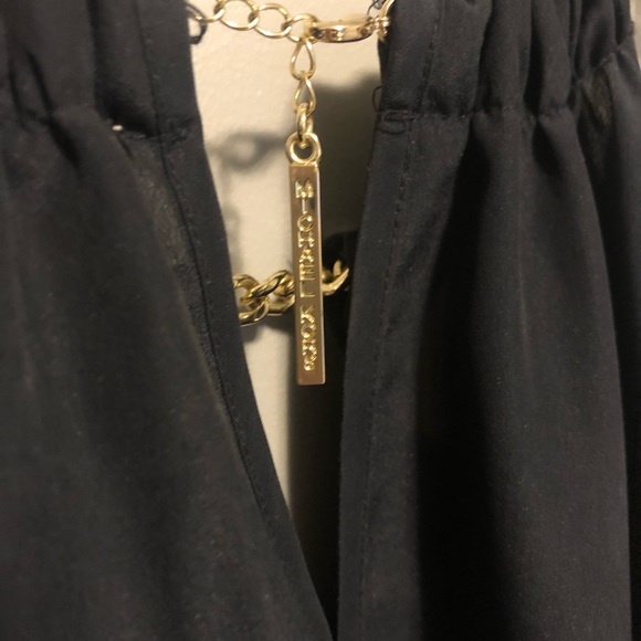 Michael Kors Navy Cold Shoulder Blouse - Picture 6 of 6